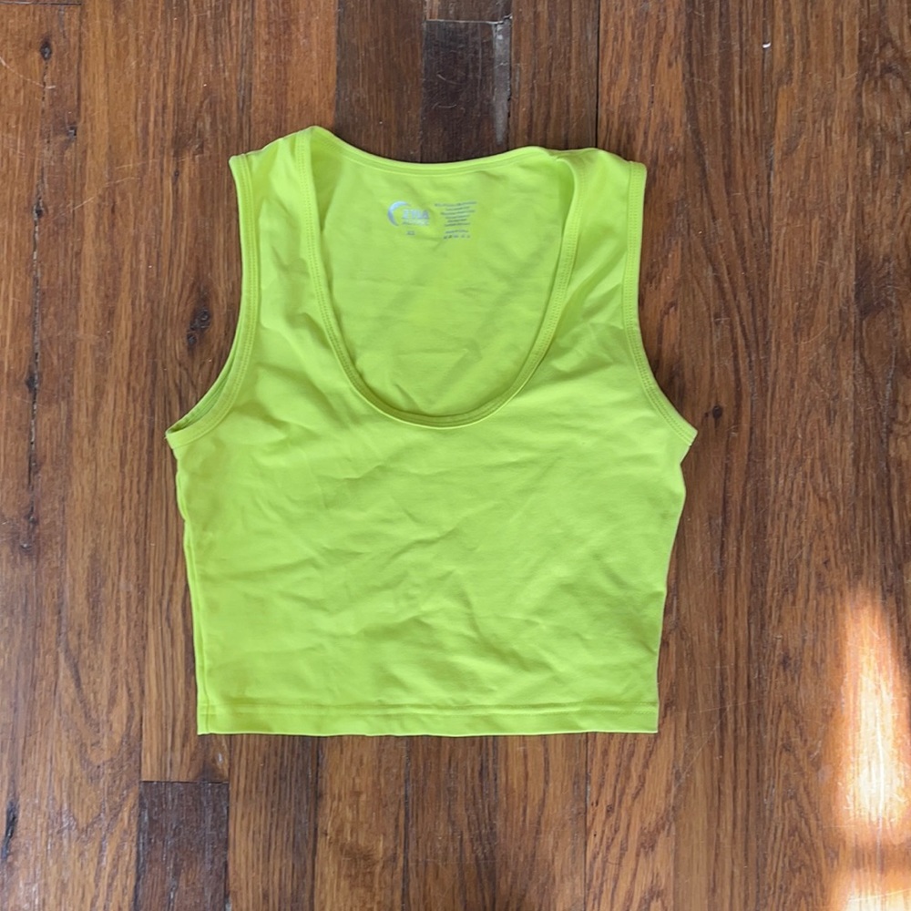 Zyia Neon Green Crop Tank XS
